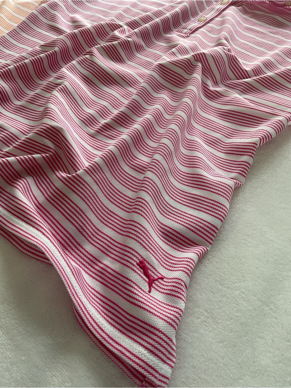 Puma Golf Women’s Polo Shirt Bundle 2 Pack Small NWT Pink Orange Striped - Picture 5 of 13